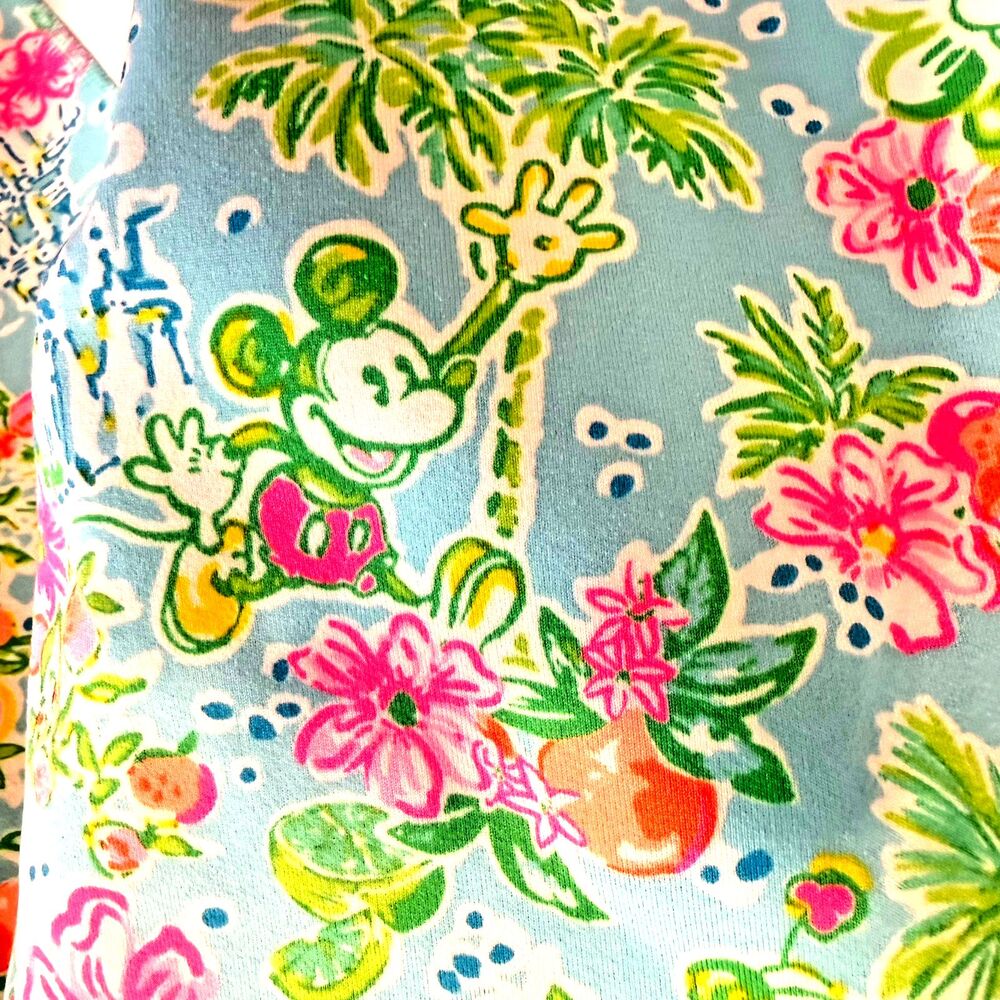 NWT Lilly Pulitzer x Disney Sz XXL Weekender Leggings Blue Ibiza Luxletic Crop - Picture 8 of 10